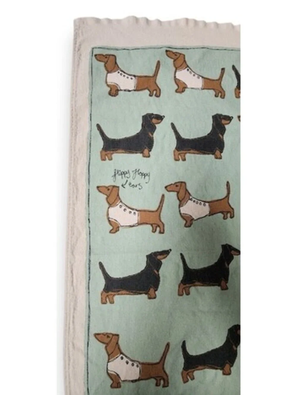 Poppy Treffry Darling Dachshunds Kitchen Towel 100% Unbleached Organic Cotton